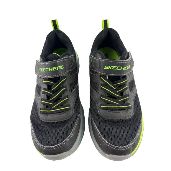 Skechers Boundless Boys Sneakers Kids Shoe Size US 1.5 M Wide Fit Black/Green - Picture 3 of 9